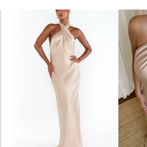 Show Me Your MuMu Strapless Cream Dress